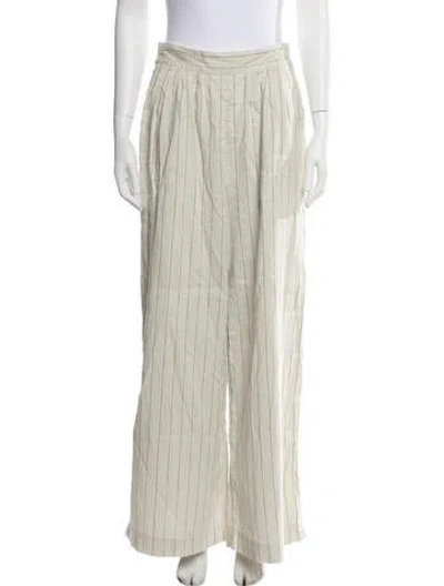 Pre-owned Vanessa Bruno Linen Wide Leg Pants In Neutral