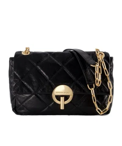 Vanessa Bruno Logo Shoulder Bag In Black