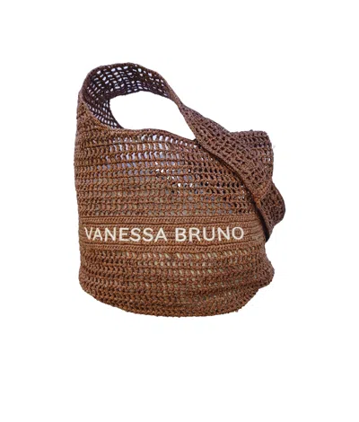 Vanessa Bruno Logo Shoulder Bag In Brown