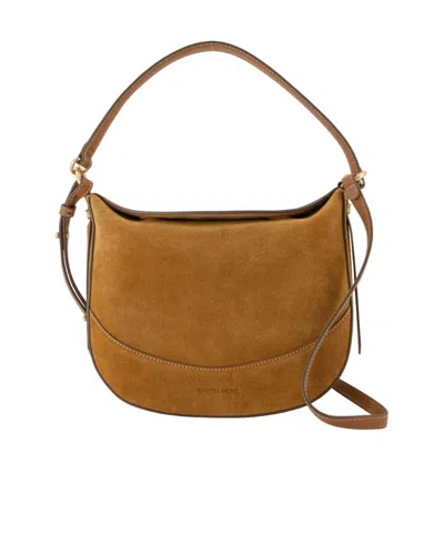 Vanessa Bruno Logo Shoulder Bag In Brown