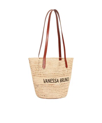 Vanessa Bruno Logo Shoulder Bag In Neutral