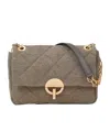 Vanessa Bruno Moon Quilted Linen Chain Bag In Brown