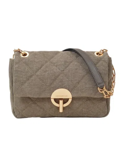 Vanessa Bruno Logo Shoulder Bag In Brown