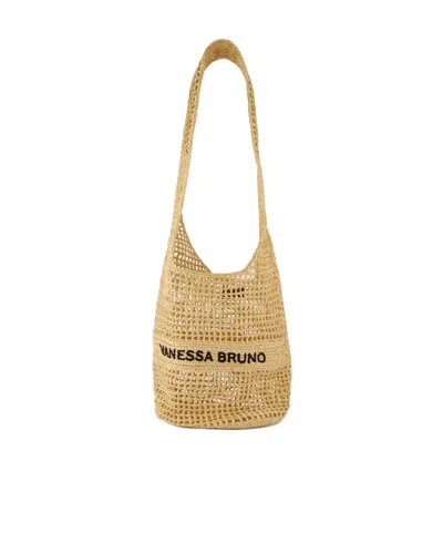 Vanessa Bruno Shoulder Bag - Cotton - Neutral In Neutrals