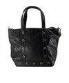 Vanessa Bruno Small Eyelet-detail Tote Bag In Black