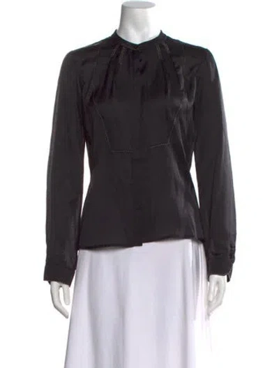 Pre-owned Vanessa Bruno Long Sleeve Blouse In Black
