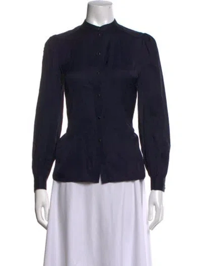 Pre-owned Vanessa Bruno Long Sleeve Blouse In Blue
