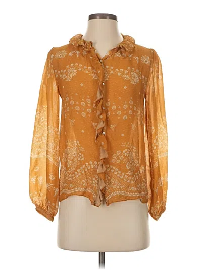 Pre-owned Vanessa Bruno Long Sleeve Blouse In Gold