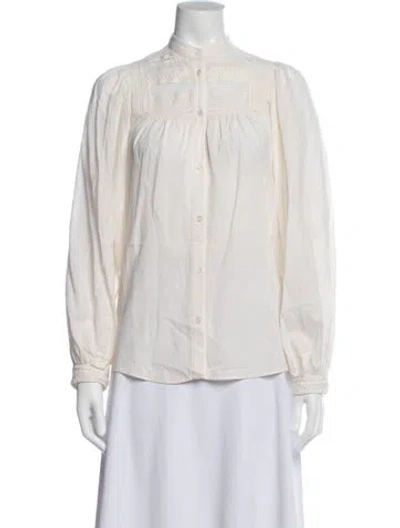 Pre-owned Vanessa Bruno Long Sleeve Blouse In Neutral