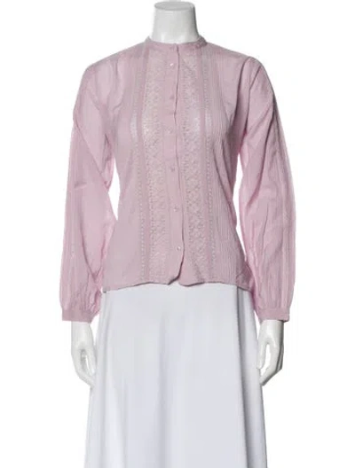 Pre-owned Vanessa Bruno Long Sleeve Blouse In Pink