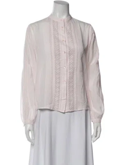 Pre-owned Vanessa Bruno Long Sleeve Blouse In Pink