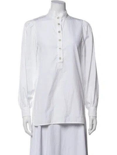 Pre-owned Vanessa Bruno Long Sleeve Blouse In White