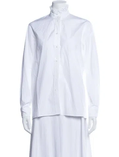 Pre-owned Vanessa Bruno Long Sleeve Blouse In White