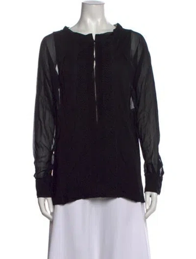 Pre-owned Vanessa Bruno Long Sleeve Top In Blue