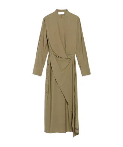 Vanessa Bruno Long Sleeved Dress In Brown