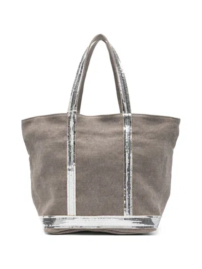 Vanessa Bruno M Cabas Tote Bag In Silver