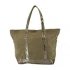 Vanessa Bruno M Zippe Shopper Bag - Linen - Khaki In Gray