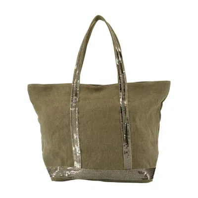 Vanessa Bruno M Zippe Shopper Bag - Linen - Khaki In Green