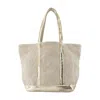 Vanessa Bruno Sequin-trimmed Tote Bag In Neutral