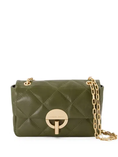 Vanessa Bruno Medium Moon Moyen Quilted Shoulder Bag In Green