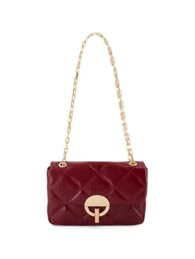 Vanessa Bruno Medium Moon Quilted Shoulder Bag In Red