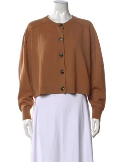 Pre-owned Vanessa Bruno Merino Wool Crew Neck Sweater In Brown