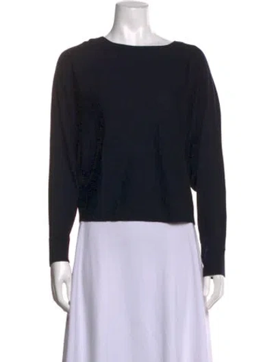 Pre-owned Vanessa Bruno Merino Wool Crew Neck Top In Black