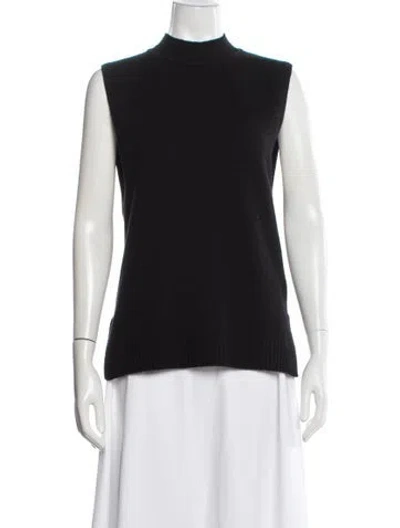Pre-owned Vanessa Bruno Merino Wool Mock Neck Sweater In Black