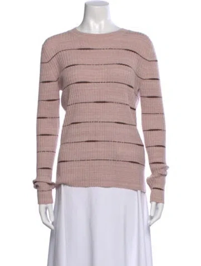 Pre-owned Vanessa Bruno Merino Wool Striped Top In Pink