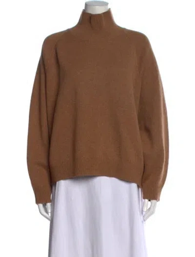 Pre-owned Vanessa Bruno Merino Wool Turtleneck Sweater In Brown