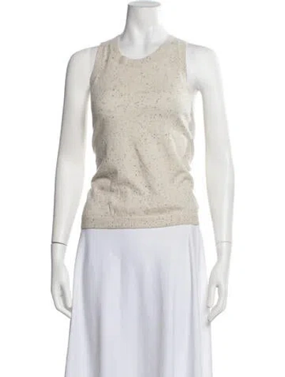 Pre-owned Vanessa Bruno Merino Wool Tweed Pattern Sweater In Neutrals