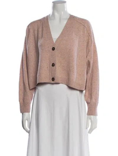 Pre-owned Vanessa Bruno Merino Wool Tweed Pattern Sweater In Pink
