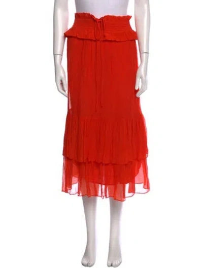 Pre-owned Vanessa Bruno Midi Length Skirt In Orange