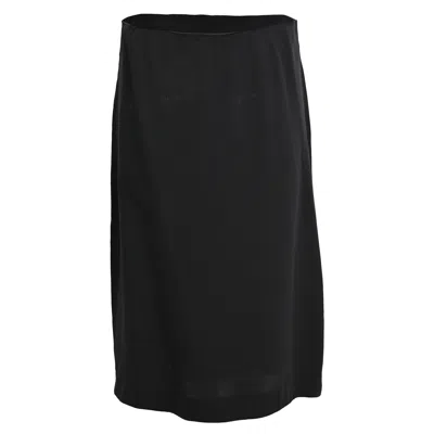 Vanessa Bruno Midi Straight Skirt In Black Acetate