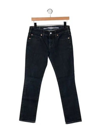 Pre-owned Vanessa Bruno Mid-rise Straight Leg Jeans In Black
