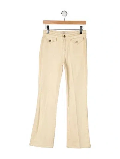 Pre-owned Vanessa Bruno Mid-rise Wide Leg Jeans In Yellow