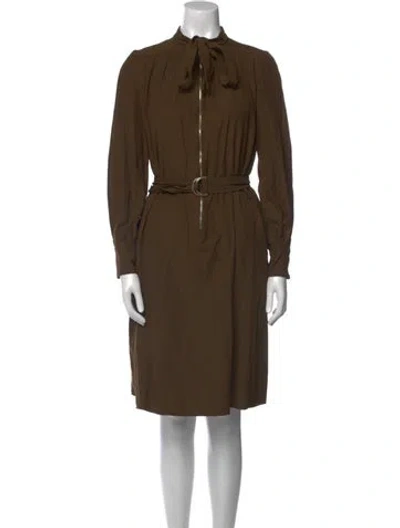 Pre-owned Vanessa Bruno Mock Neck Knee-length Dress In Brown