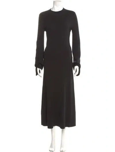 Pre-owned Vanessa Bruno Mock Neck Long Dress In Blue