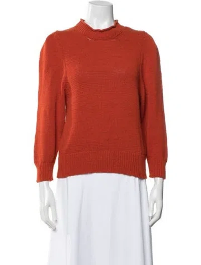 Pre-owned Vanessa Bruno Mock Neck Sweater In Orange