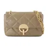 Vanessa Bruno Moon Quilted Chain Crossbody Bag In Brown