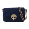 Vanessa Bruno Medium Moon Quilted Chain-strap Shoulder Bag In Blue