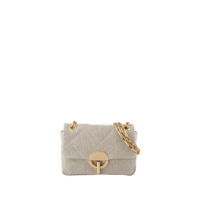 Vanessa Bruno Nano Moon Bag - Linen - Beige In Multi