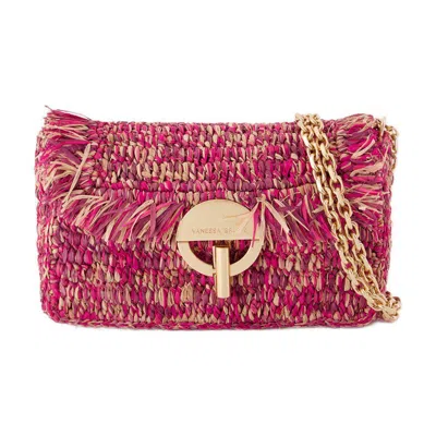 Vanessa Bruno Nano Moon Crossbody In Pink