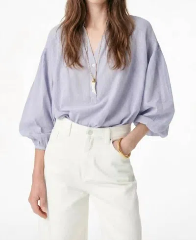 Vanessa Bruno Nipoa Blouse In White Blue Stripe In Multi