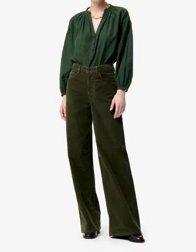 Vanessa Bruno Nipoa Long Sleeves Blouse In Dark Green