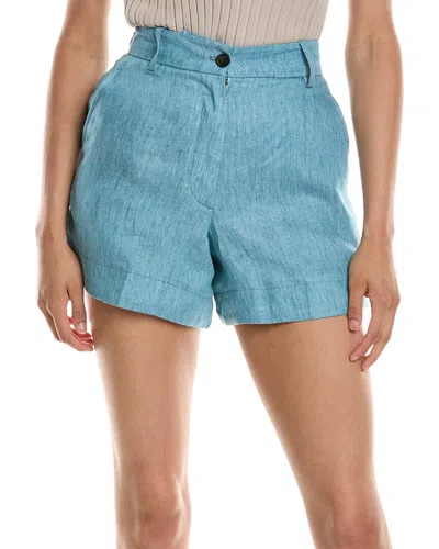 Vanessa Bruno Nixia Linen Short In Blue