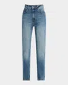 Vanessa Bruno Og Benito High-rise Straight Denim Jeans In Bleu Gris