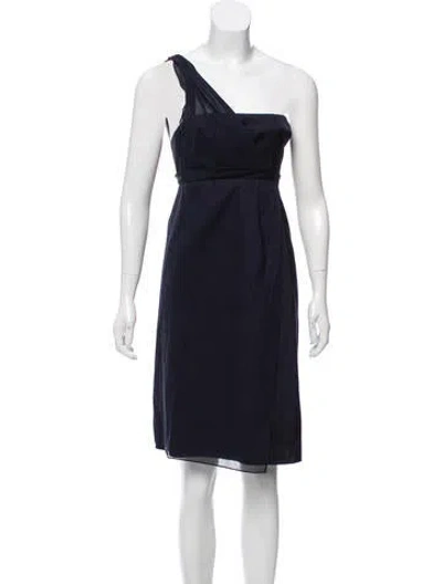 Pre-owned Vanessa Bruno One-shoulder Knee-length Dress In Blue