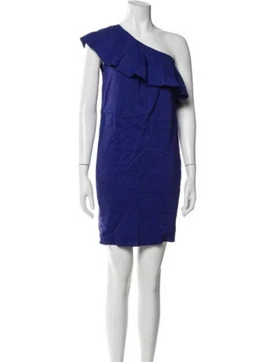 Pre-owned Vanessa Bruno One-shoulder Mini Dress In Purple