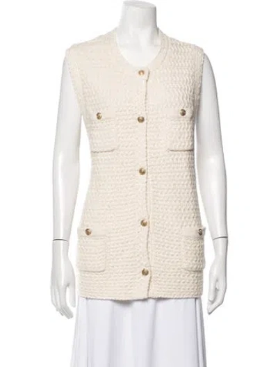 Pre-owned Vanessa Bruno Open Front Sweater In Neutrals